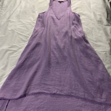 Calypso ~ Womens XS Sleeveless V-Neck High-Low Dress ~ Lavender