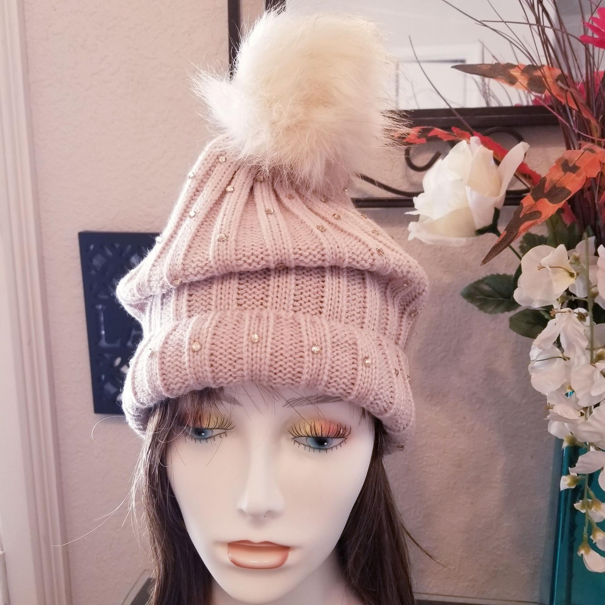 Bling Rhinestone Knitted Embelished Bean