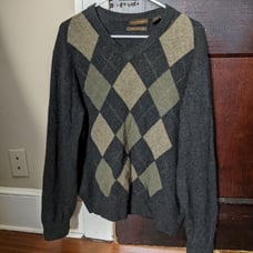 Paolo Mondo pure cashmere argyle sweater