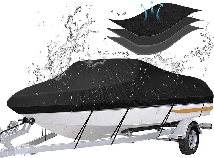 Trailerable Boat Cover17'-19' Waterproof 19ft Long X 96 Wide