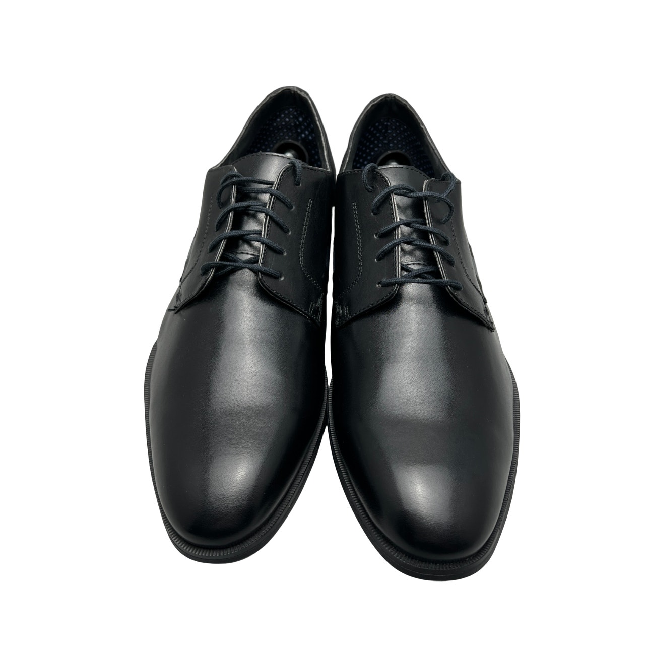 Steve Madden Eager Black Leather Upper Plain Toe Derby Dress Shoes Mens 13