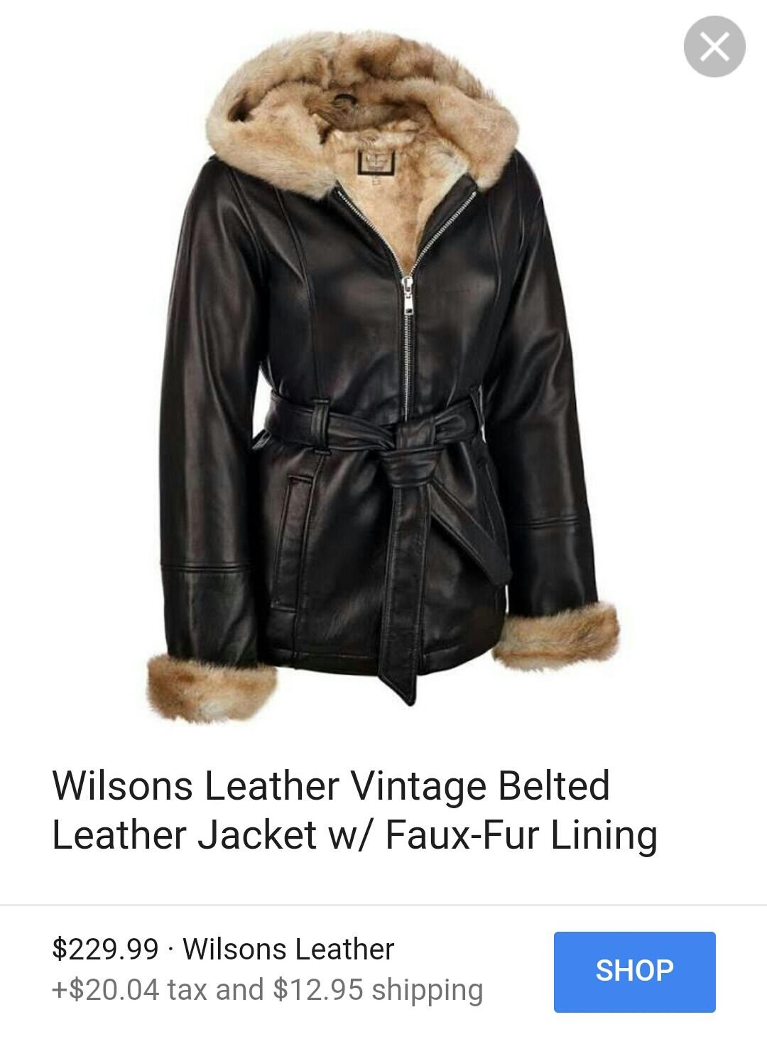 Womens Wilson's Leather Jacket
