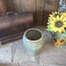 Glazed POTTERY 11” Utensil Crock Jug Jar Salt glazed Butterfly Provincial Style