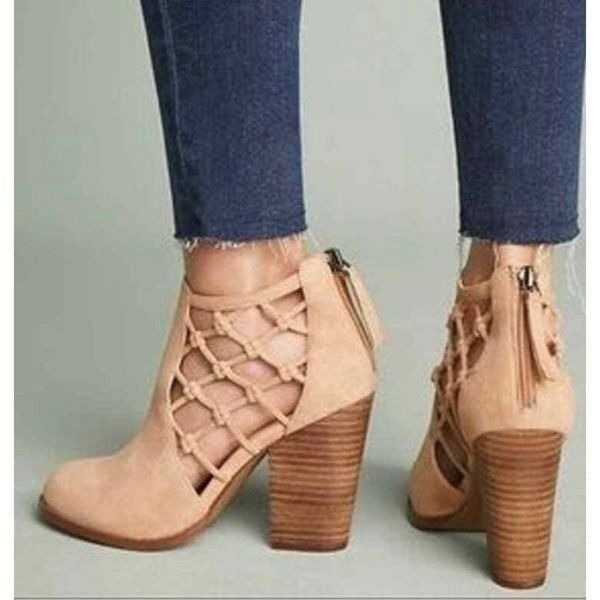 Anthropologie Joe's Jeans Tan Suede Knotted Ankle Boots 9