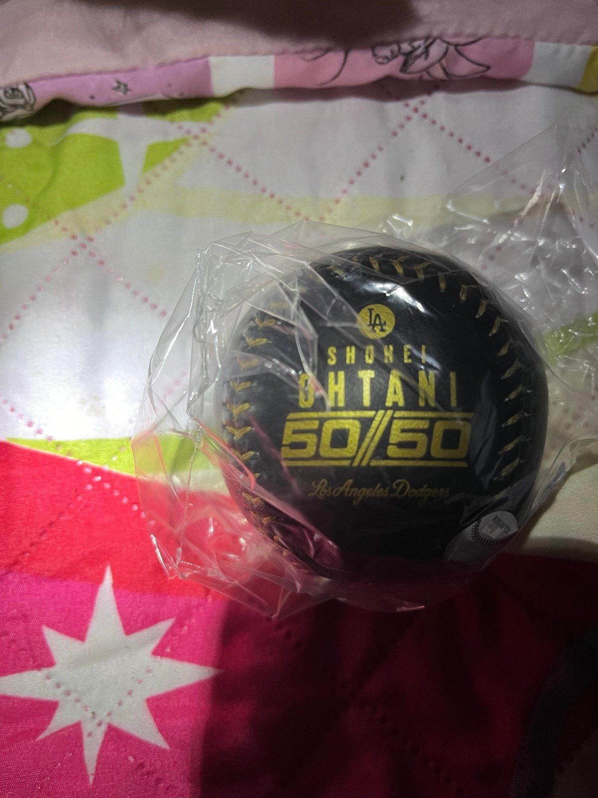 Baseball Othani black and gold ball 50/50