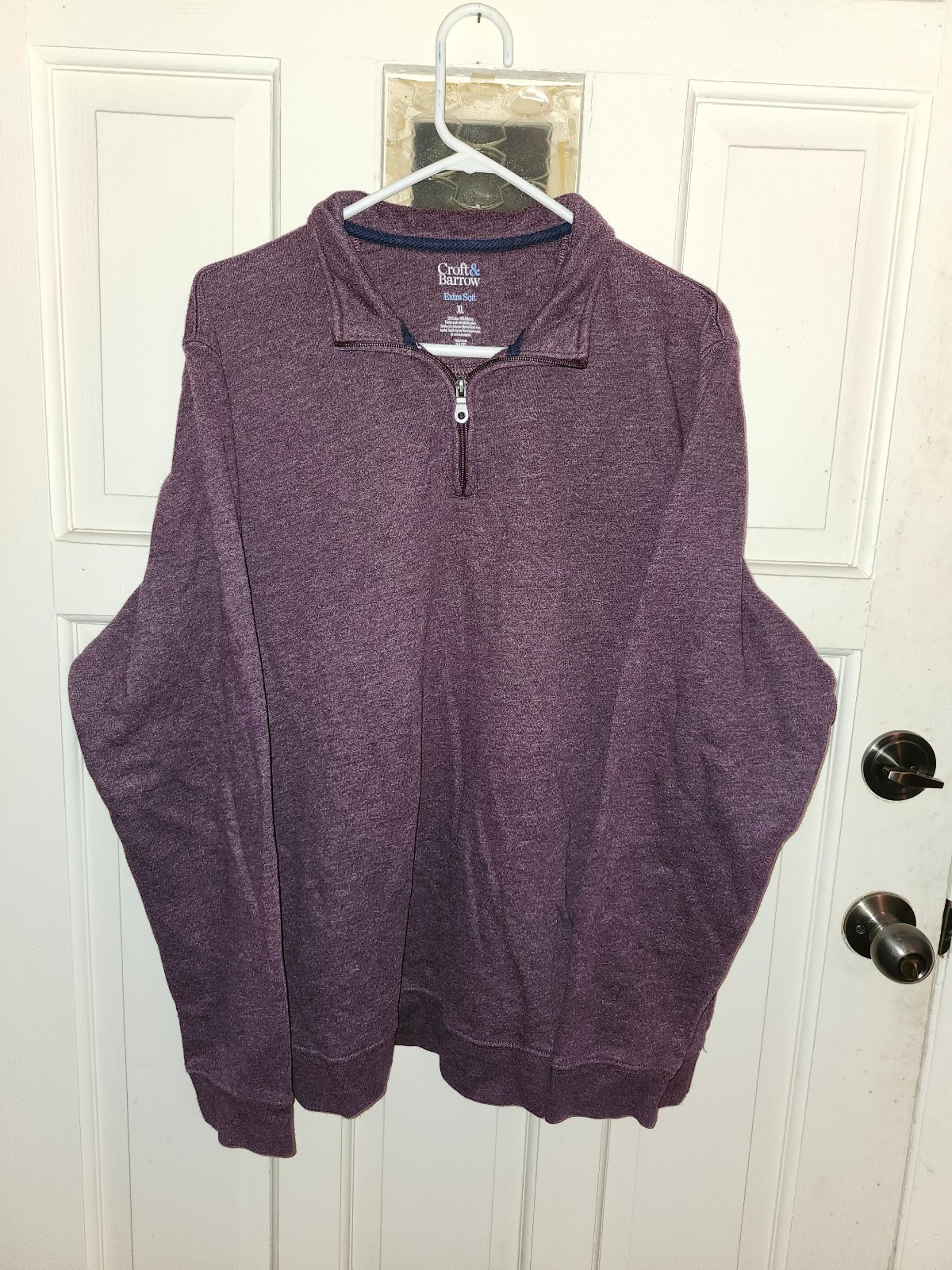 Men's Croft & Barrow Quarter Zip Pullover Sweater Size XL
