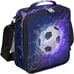 Insulated Lunch Box,Sport Soccer Ball Fire Lunch Bag Reusable