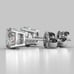 1.0ct moissanite diamond Stud Earrings