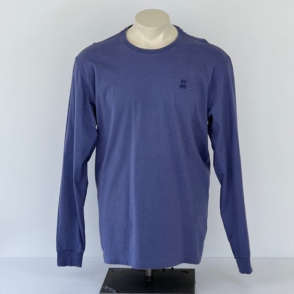 PSYCHO BUNNY CLASSIC CREW LONG SLEEVE SHIRT MENS XXL BIG & TALL PURPLE