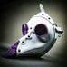 White Plague Doctor Mask Steampunk Halloween Leather Purple Bird Nose #1075