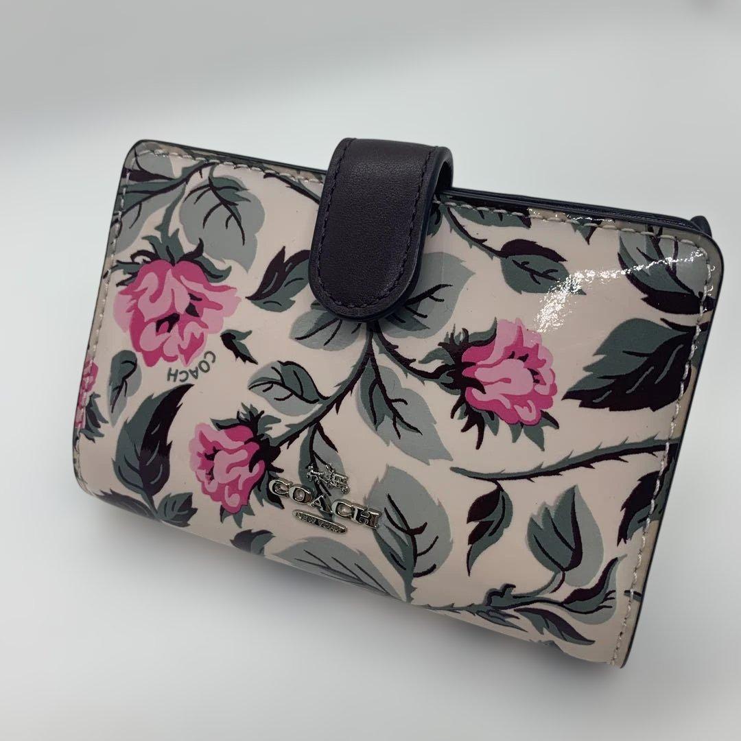 COACH Flower Print Bifold Wallet