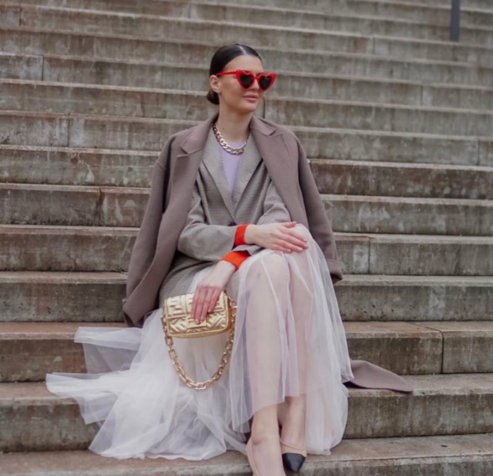 TULLE MAXI SKIRT