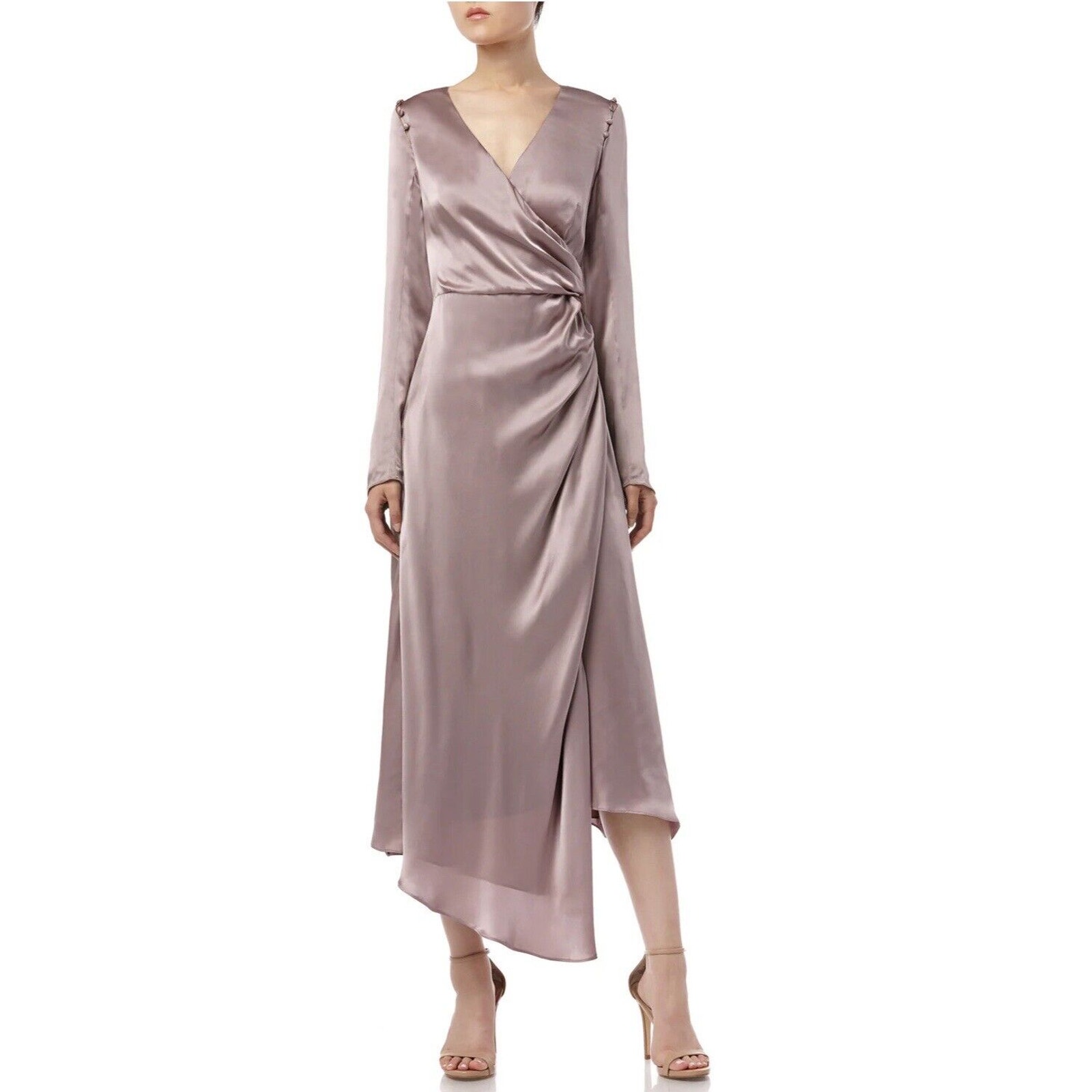 AMUR NWT NEW Iris Dress 100% Silk Dusty Rose Size 8 598 MSRP Sold on Revolve