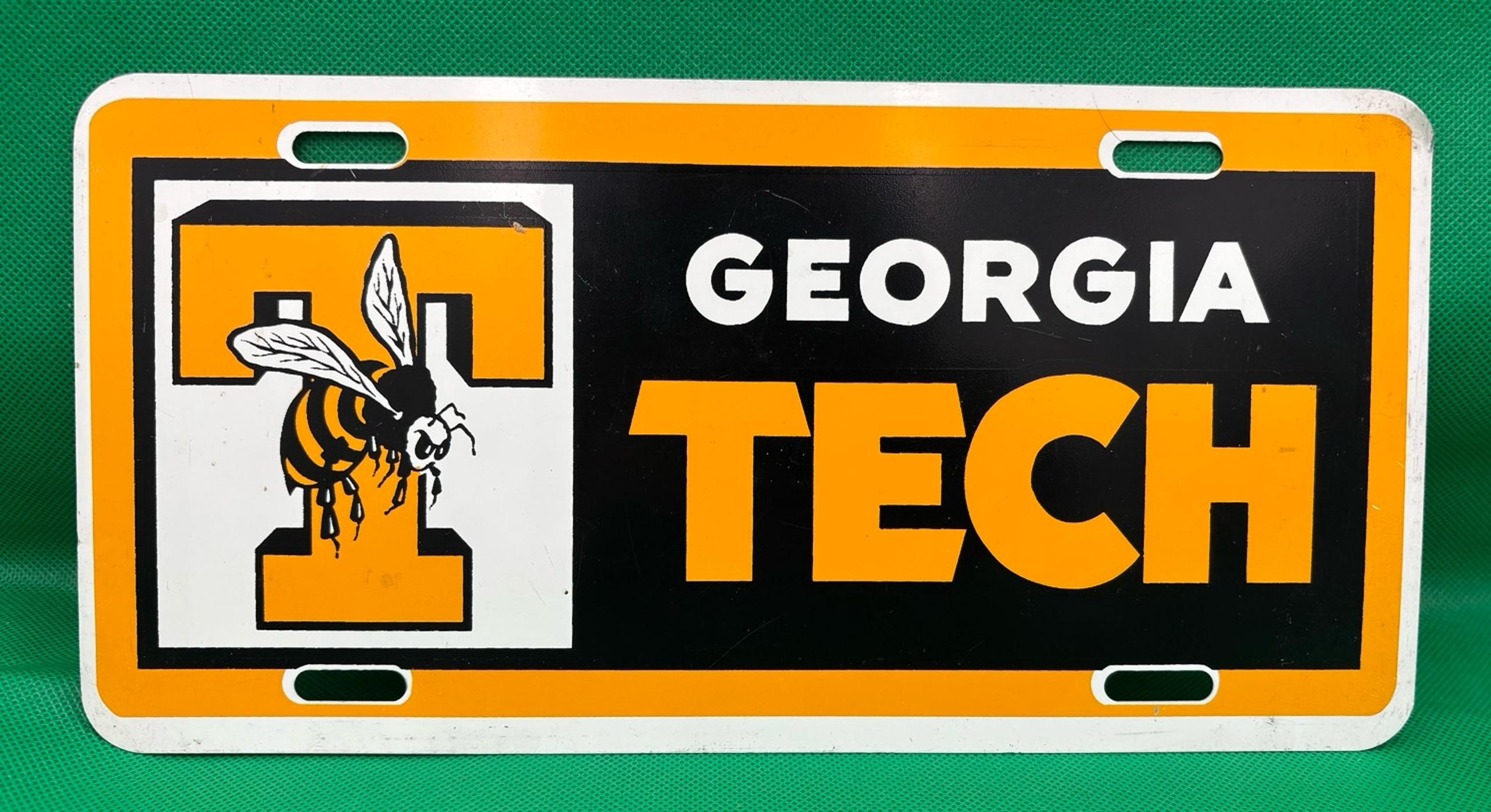 Georgia Tech, yellow jackets, vanity plate booster plate ncaa