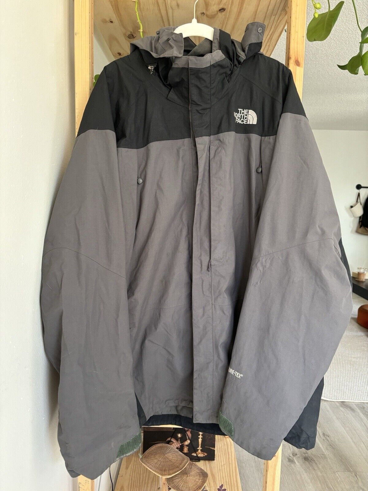Vintage 90s Men’s The North Face GORE-TEX XXL Charcoal RemovableHoode d Jacket