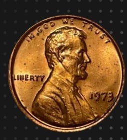 1973 p Lincoln penny