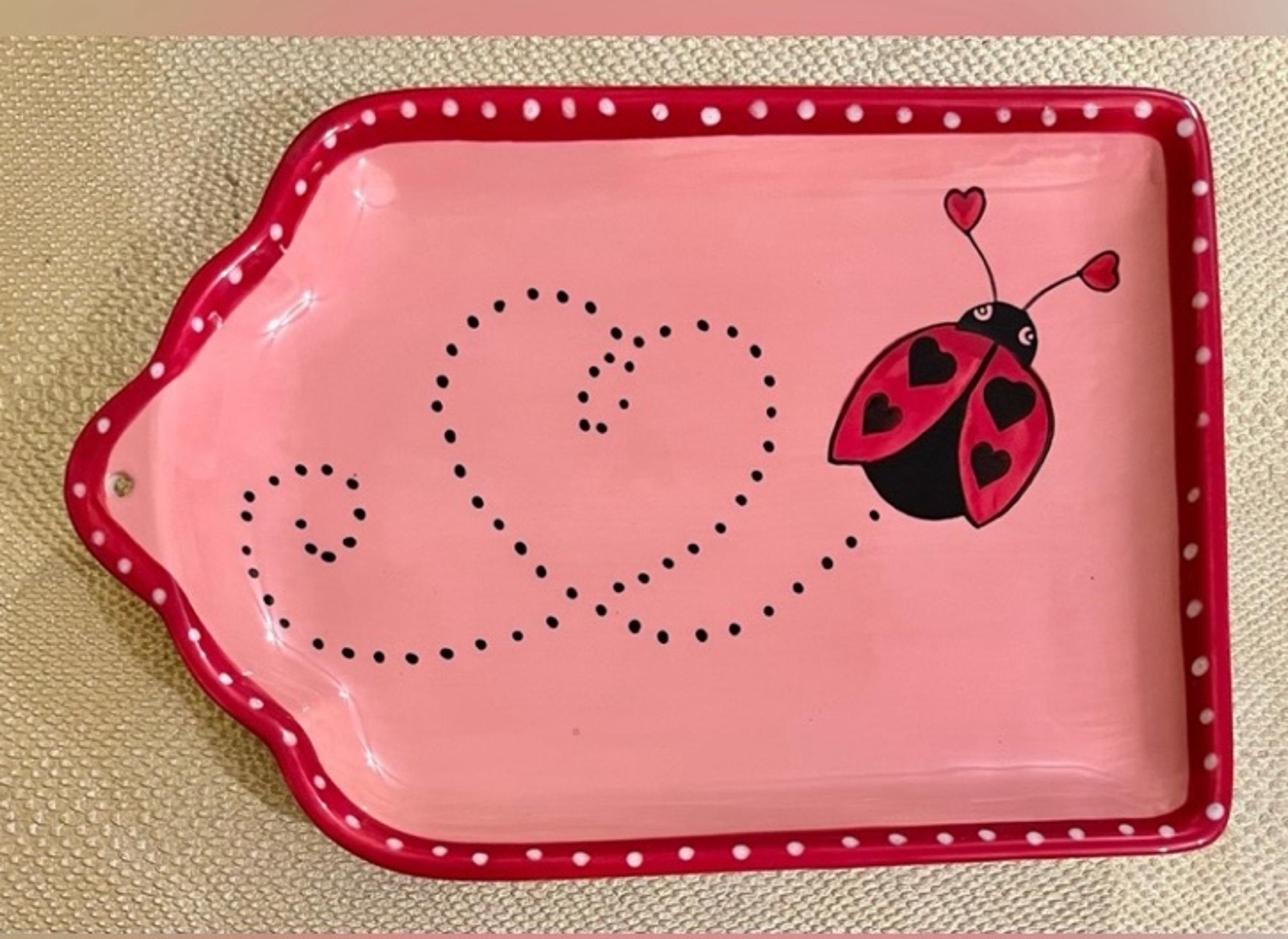 Ladybug Ceramic Tray Valentines