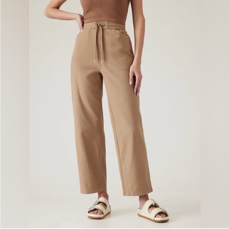 ATHLETA Farallon Straight Leg High Rise Pant Trouser in Big Sur Size XS