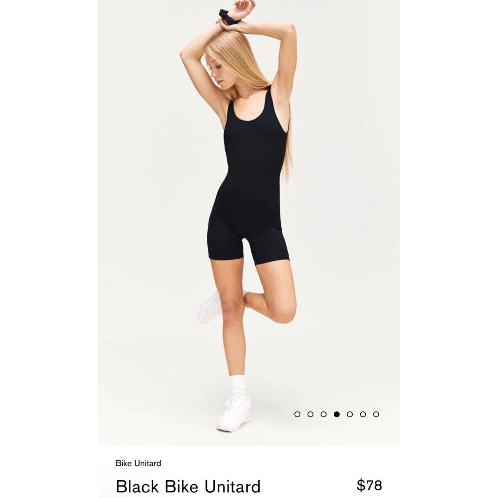 NWOT girlfriend collective black bike unitard