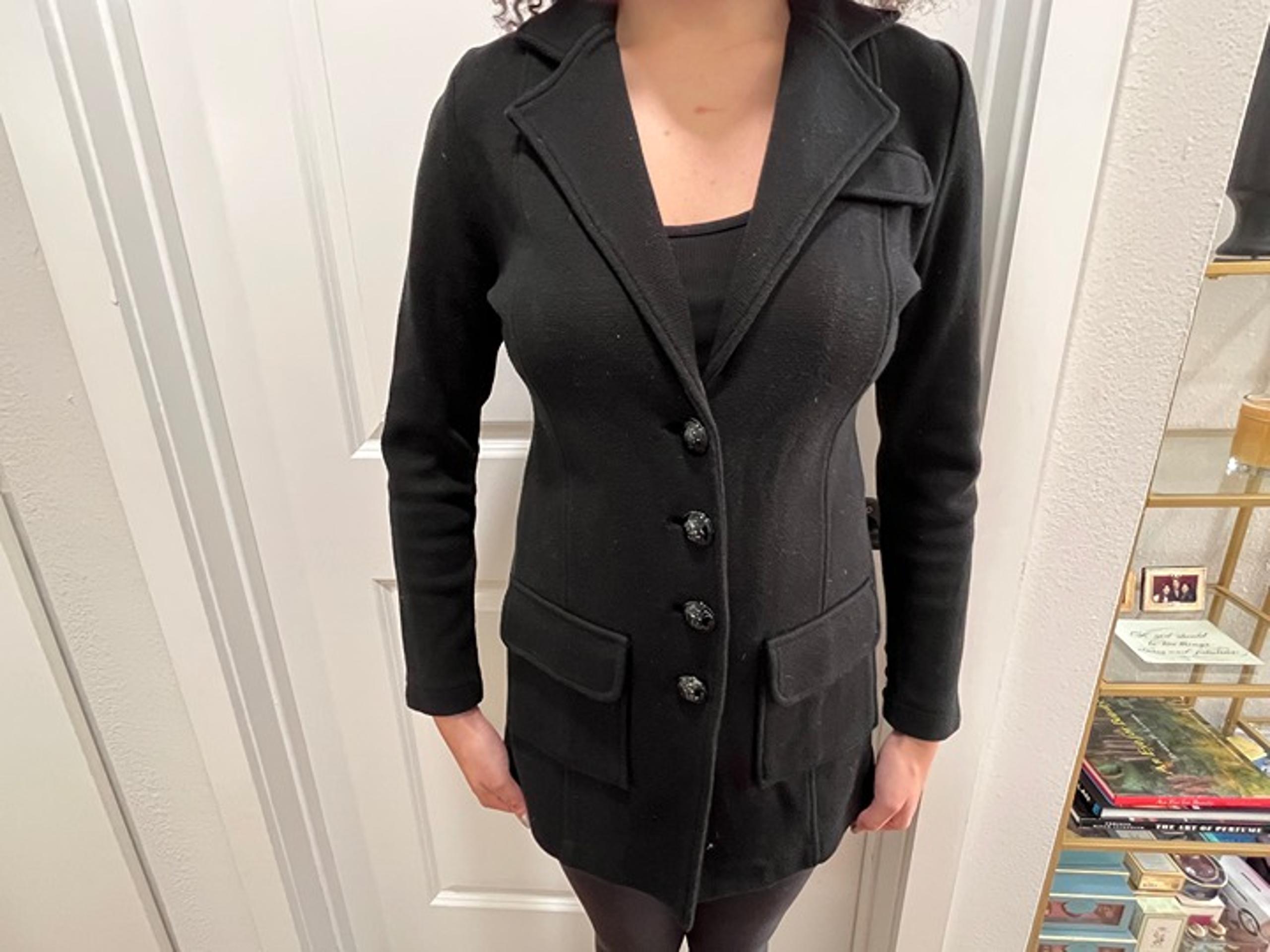 525 America Women's Long Black Knit Jacket