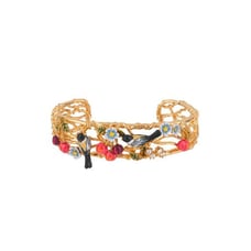 Les Nereides Couple Of Birds On Cherry Tree Bangle Bracelet S