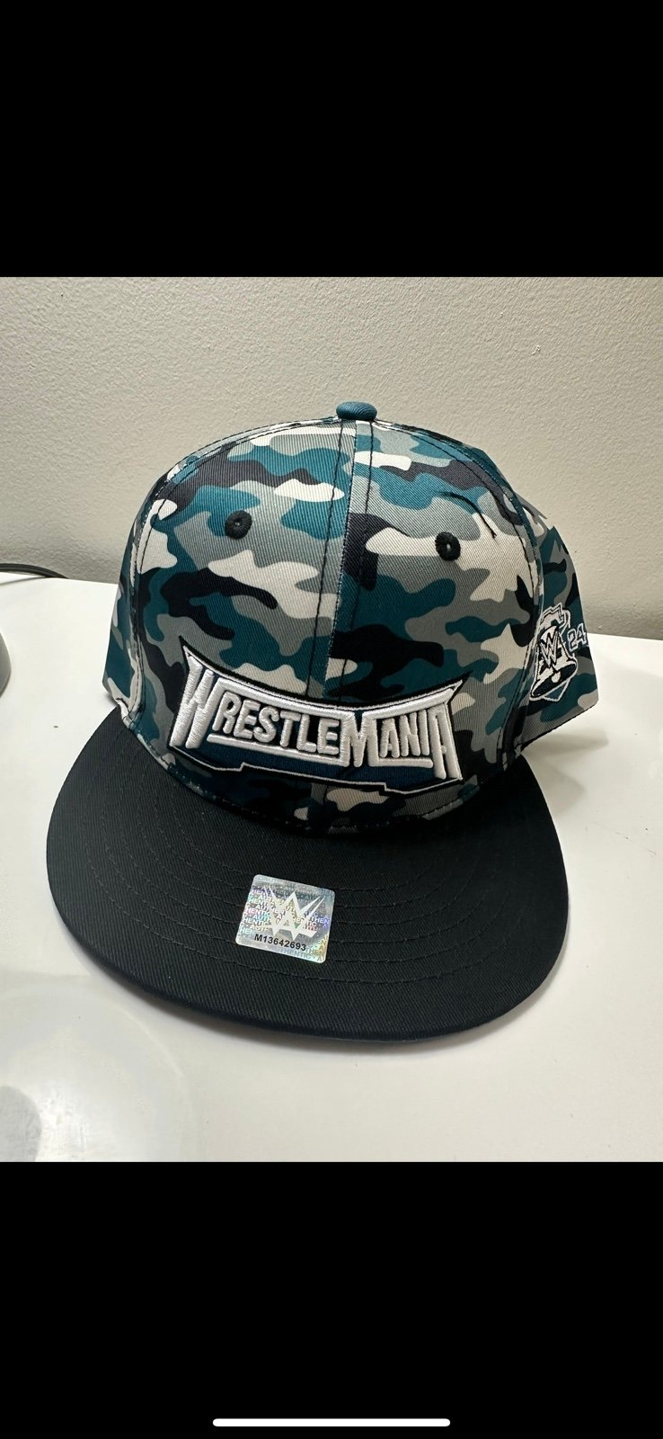 WWE WrestleMania 40 Camo SnapBack Hat Philadelphia
