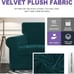 Luxury Velvet Chair Slipcovers with Arms 2 Piece