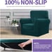 Luxury Velvet Chair Slipcovers with Arms 2 Piece