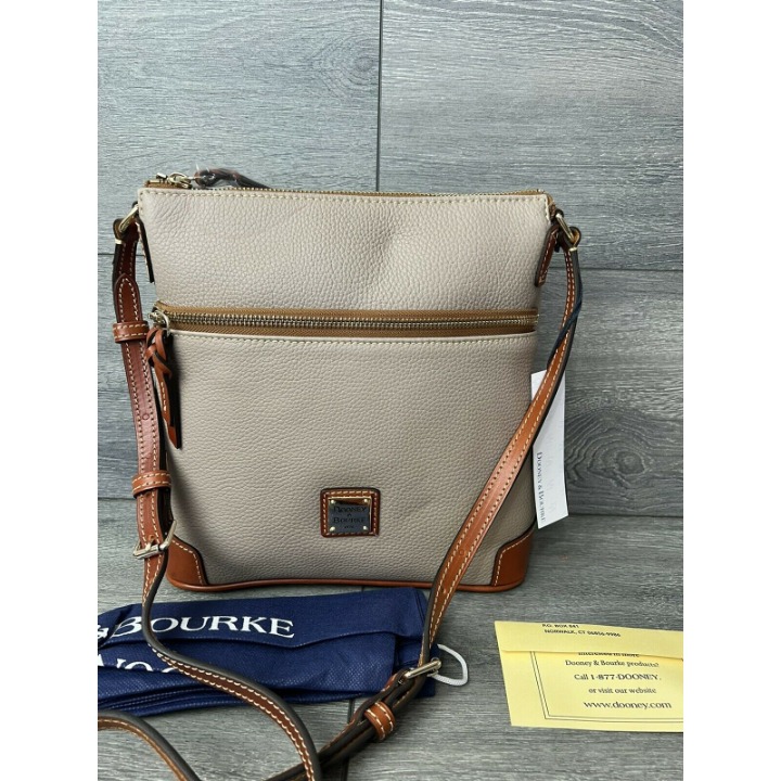 Dooney & Bourke Pebble Leather Crossbody bag taupe bag
