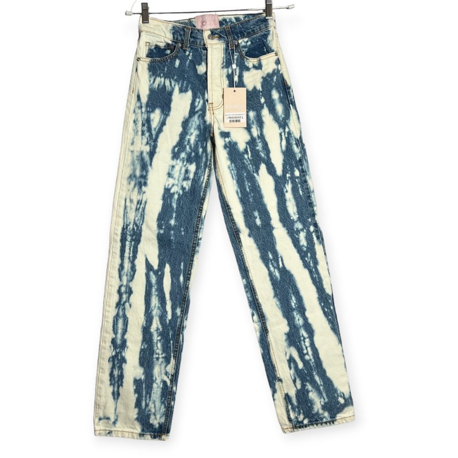 NEW REVICE Super 80’s After School Special Jean SIZE 24 WAIST 26 Tie Dye NWT