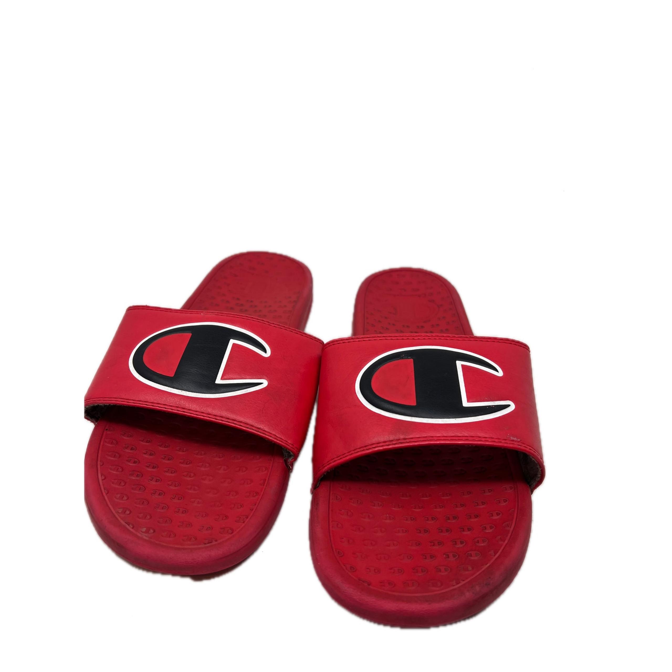 Champion Red Sandals Slides Mens 10