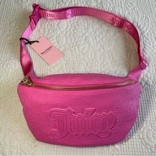 JUICY COUTURE NWT Juicy Pink Upgrade U Fanny Bag 11.5” x 6”