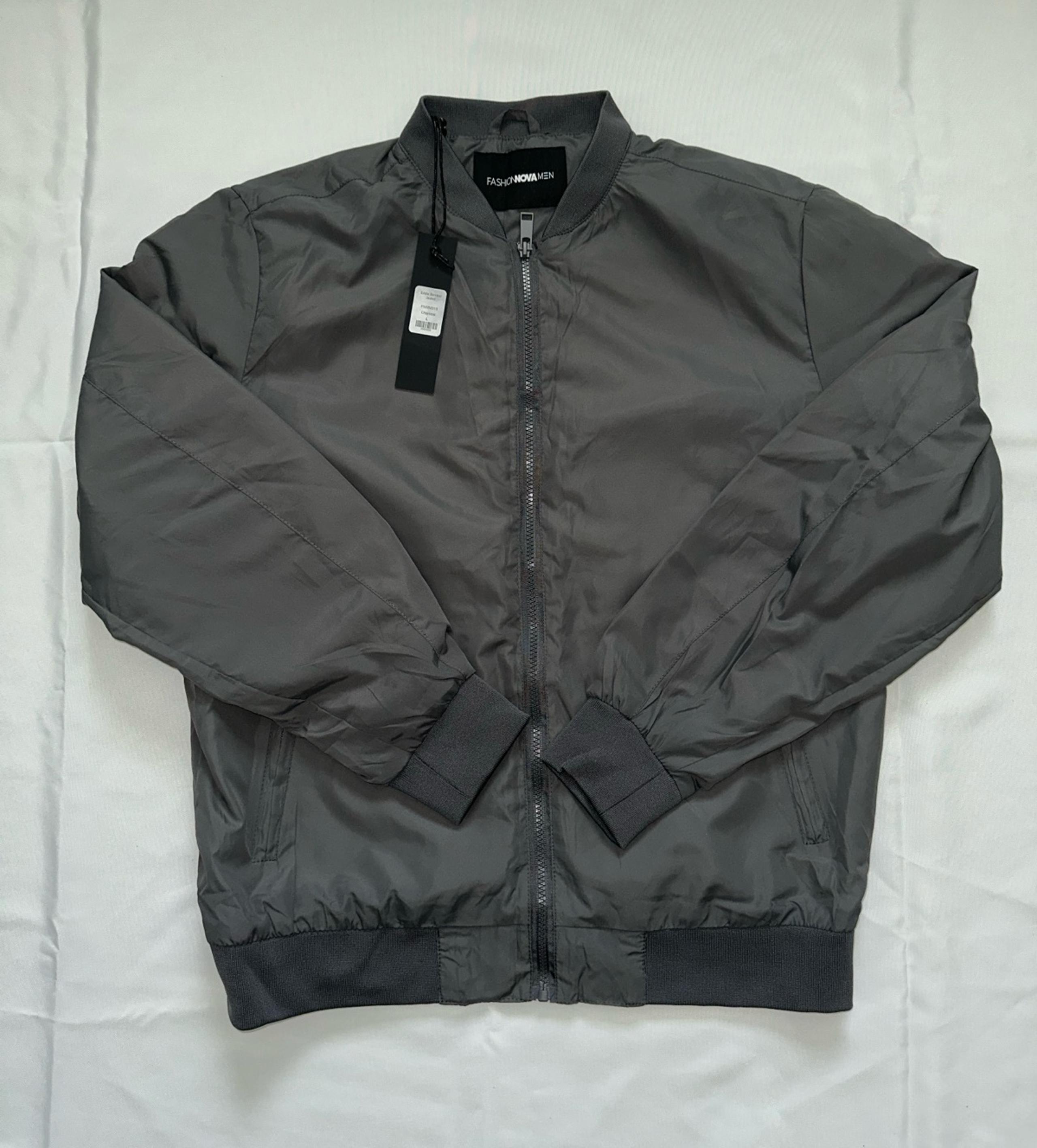 Brand New Men’s Grey Eddie Bomber Jacket Size Large