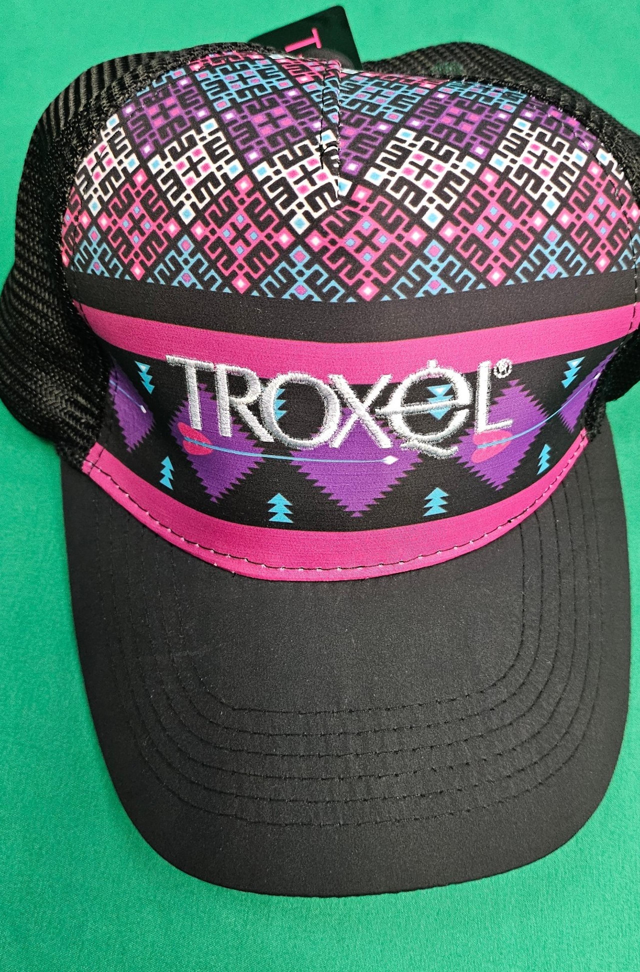 TROXEL Women’s Hat Purple Pink Black Mesh Back Snapback Ball Cap Embroidered