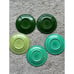 Fiesta Ware plates 6 1/4” salad/ bread & butter/saucer greens, 5 pieces Vintage