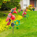 LED Solar Power Lawn Stakes Light Metal Peacock Garden Waterproof Lamps Courtyar