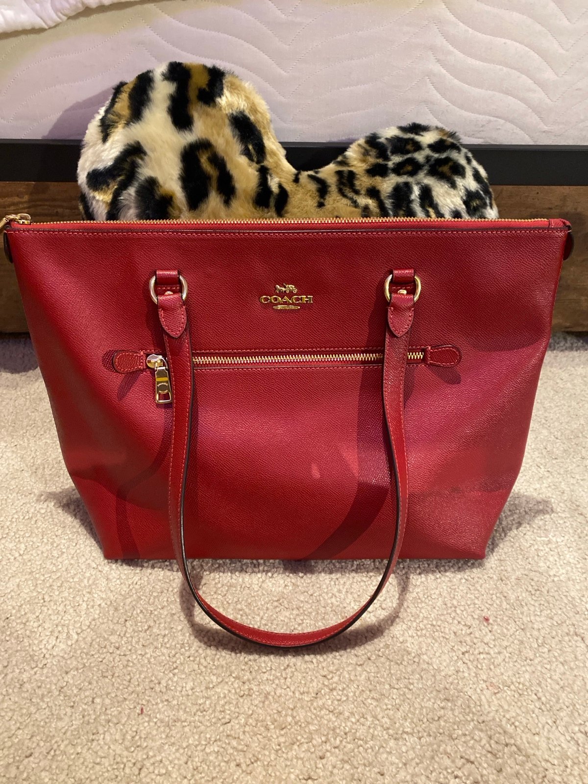 COACH Gallery Tote in True Red