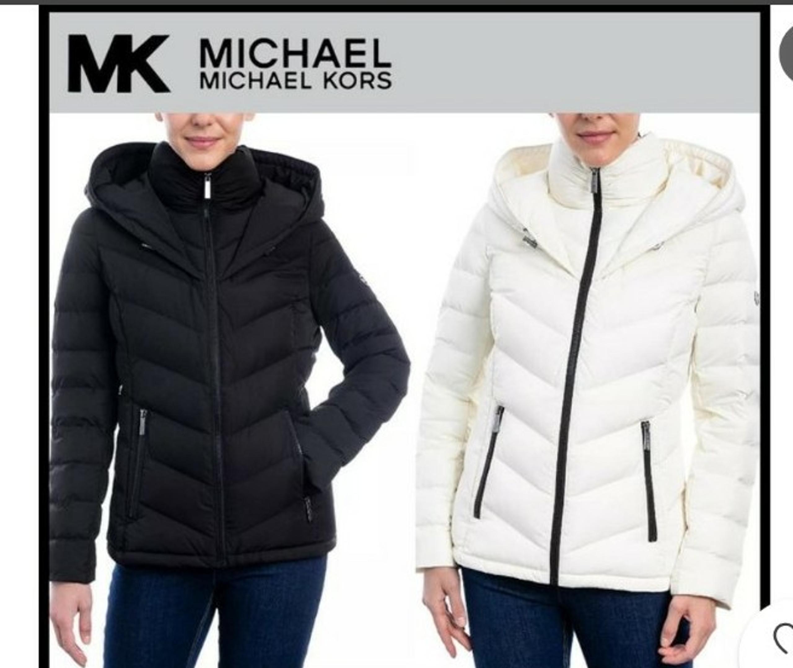 MICHAEL Michael Kors Brown Women's Hooded Down Puffer Coat, size L