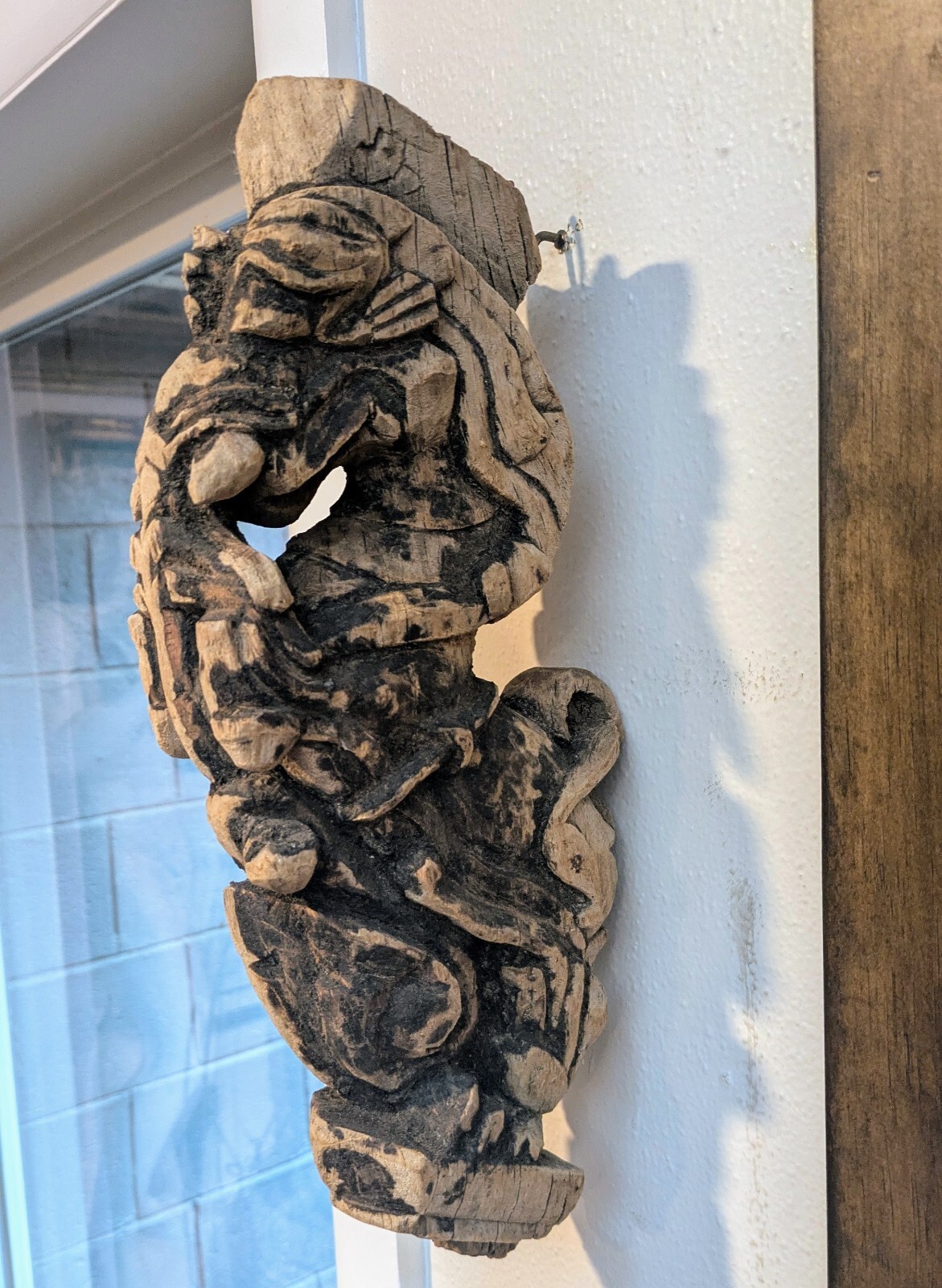 Antique Hand-Carved Yali from Southern India (c. mid-to-late 19th Century)