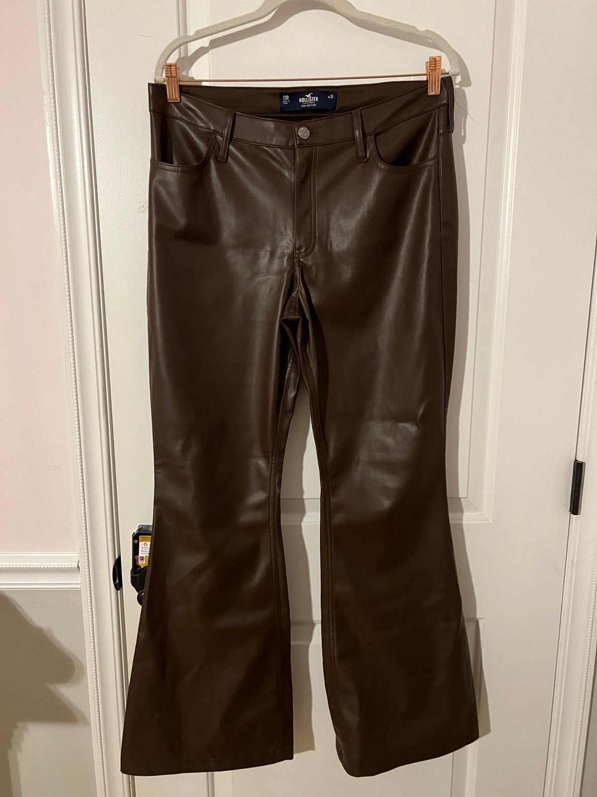 Hollister Low-Rise Leather Pants