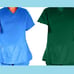 10 medical scrub sets green & blue size small