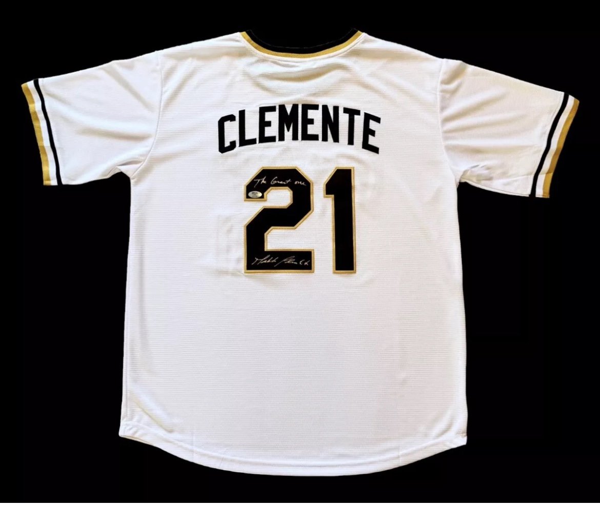Roberto Clemente Jr. Signed Roberto Clemente Pirates Throwback Jersey PSA/DNA
