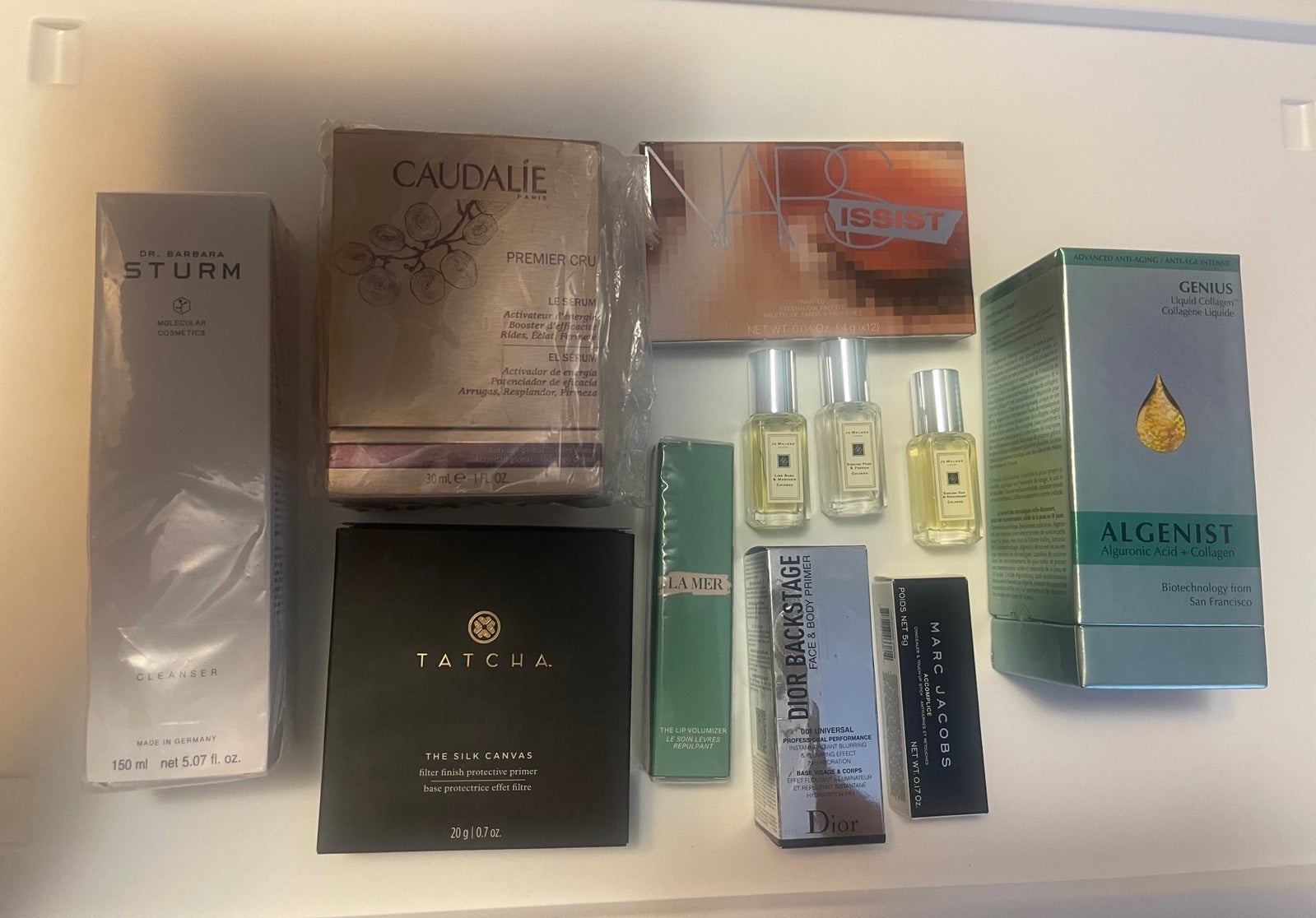 Lamer Jo Malone Dior caudalie algenitst Marc Jacob Tatcha dr. sturm