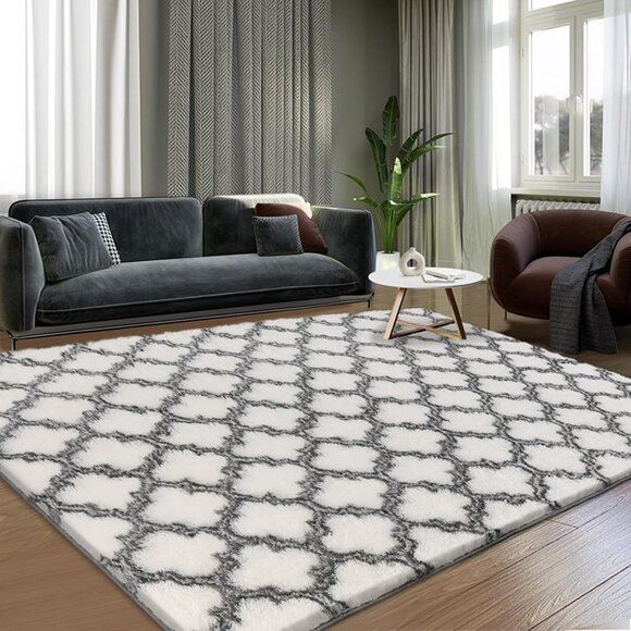 NEW Shag Area Rug 5x7 Feet Extra Soft Rugs for Living Room, High Pile Indoor