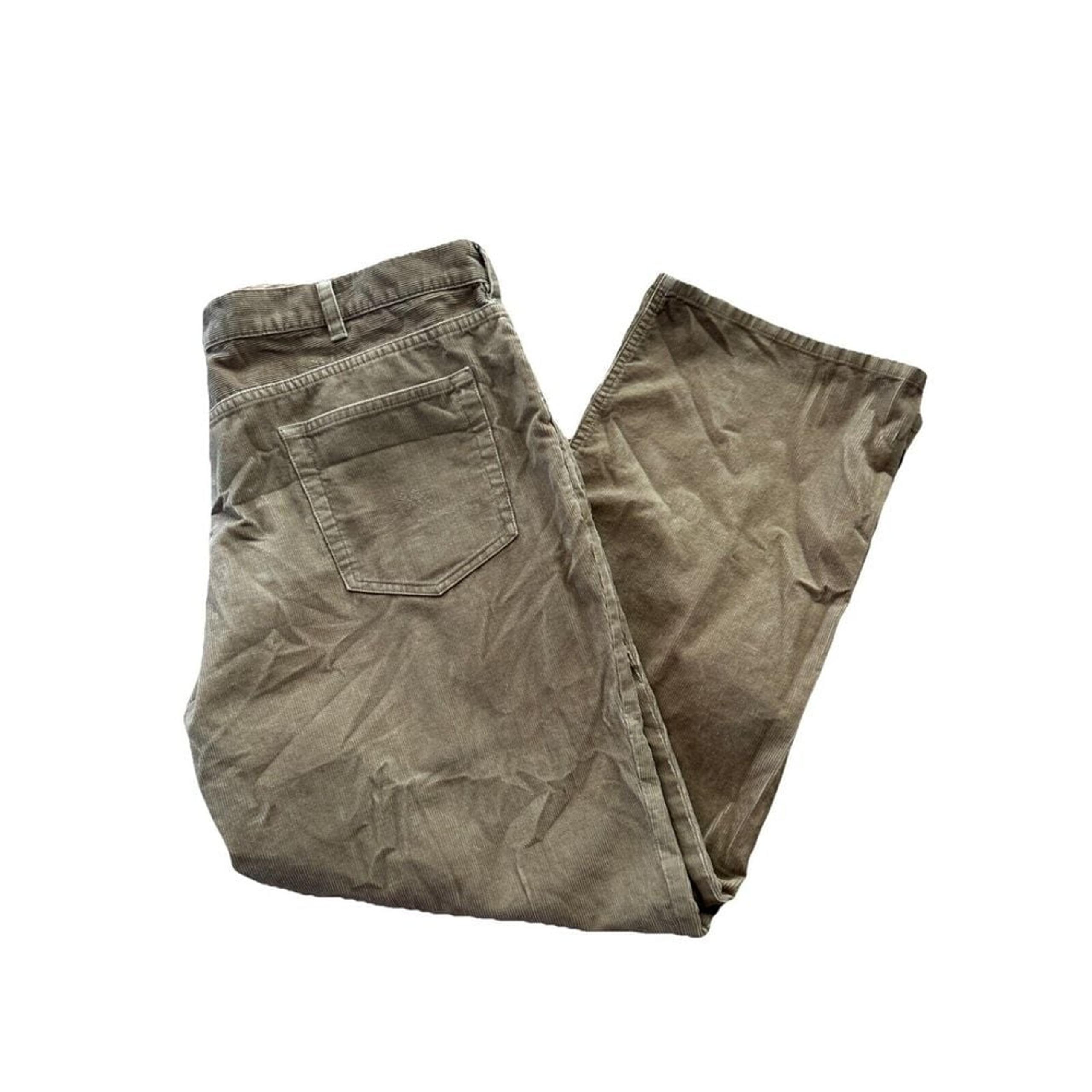 Brooks Brothers Men's Straight Leg Tan Corduroy Pants Size 40x30 29" Inseam