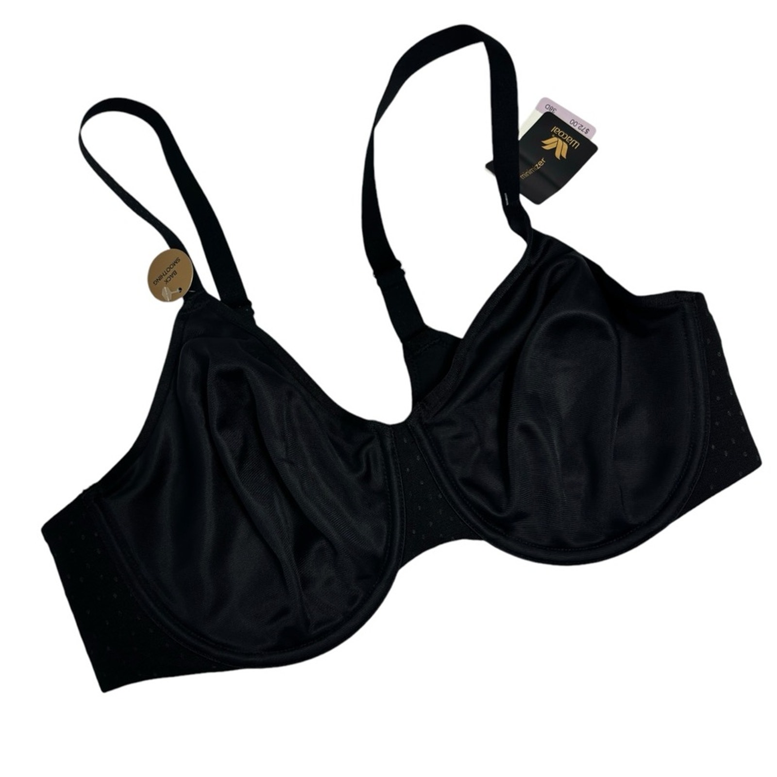 WACOAL AMERICA WOMEN SIZE 38D BLACK BRA BACK SMOOTHING BRAND NEW