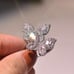 NEW 925 Silver Diamond Double Butterfly Ring