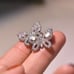 NEW 925 Silver Diamond Double Butterfly Ring