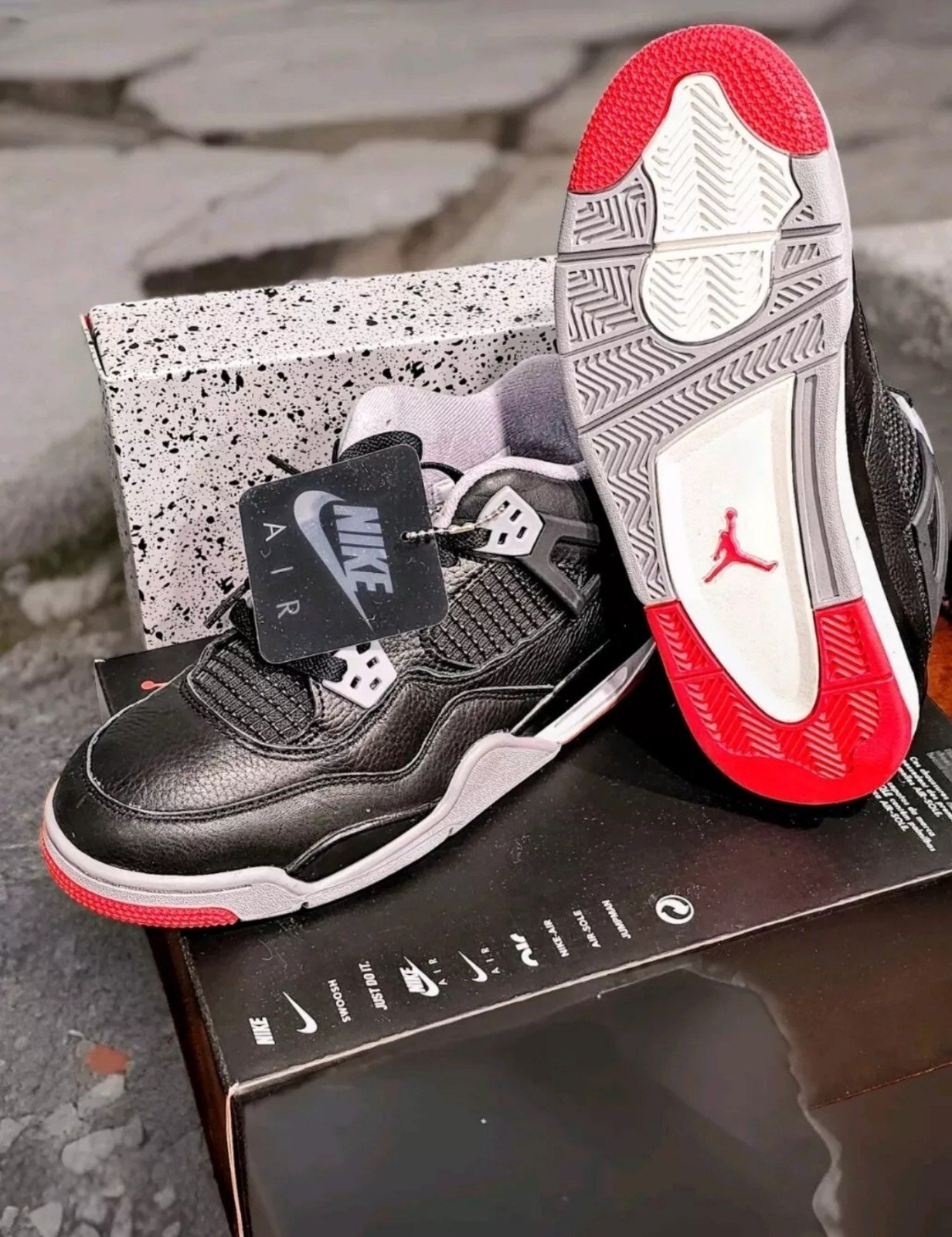 Jordan 4 Retro Bred Reimagined GS - Size 7Y/8.5W {FQ8213-006}