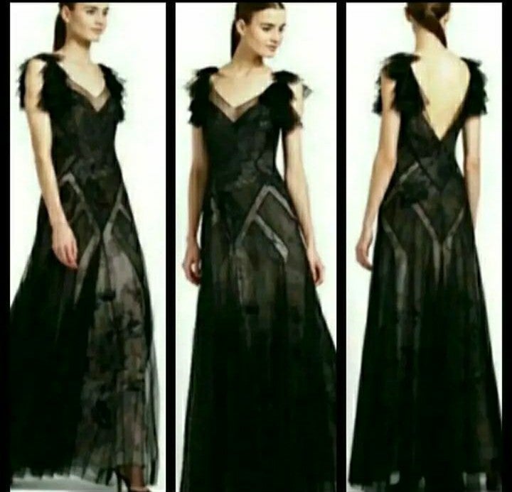 BCBGMAXAZRIA DRESS Tulle Maxi GOWN DRESS Gown 2 WOMENS